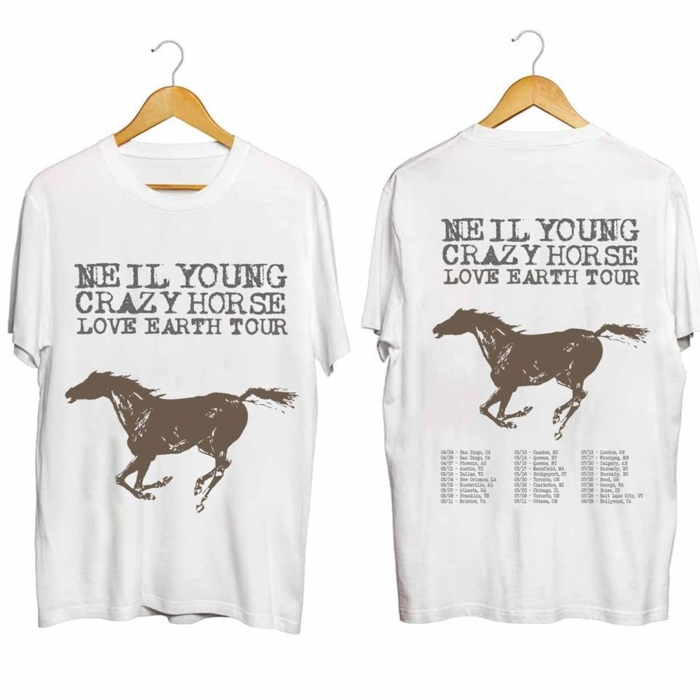 Neil Young And Crazy Horse 2024 Tour 2 Sided Shirt